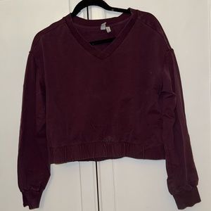 Z by Zella Acid Wash Crop Athletic Sweater